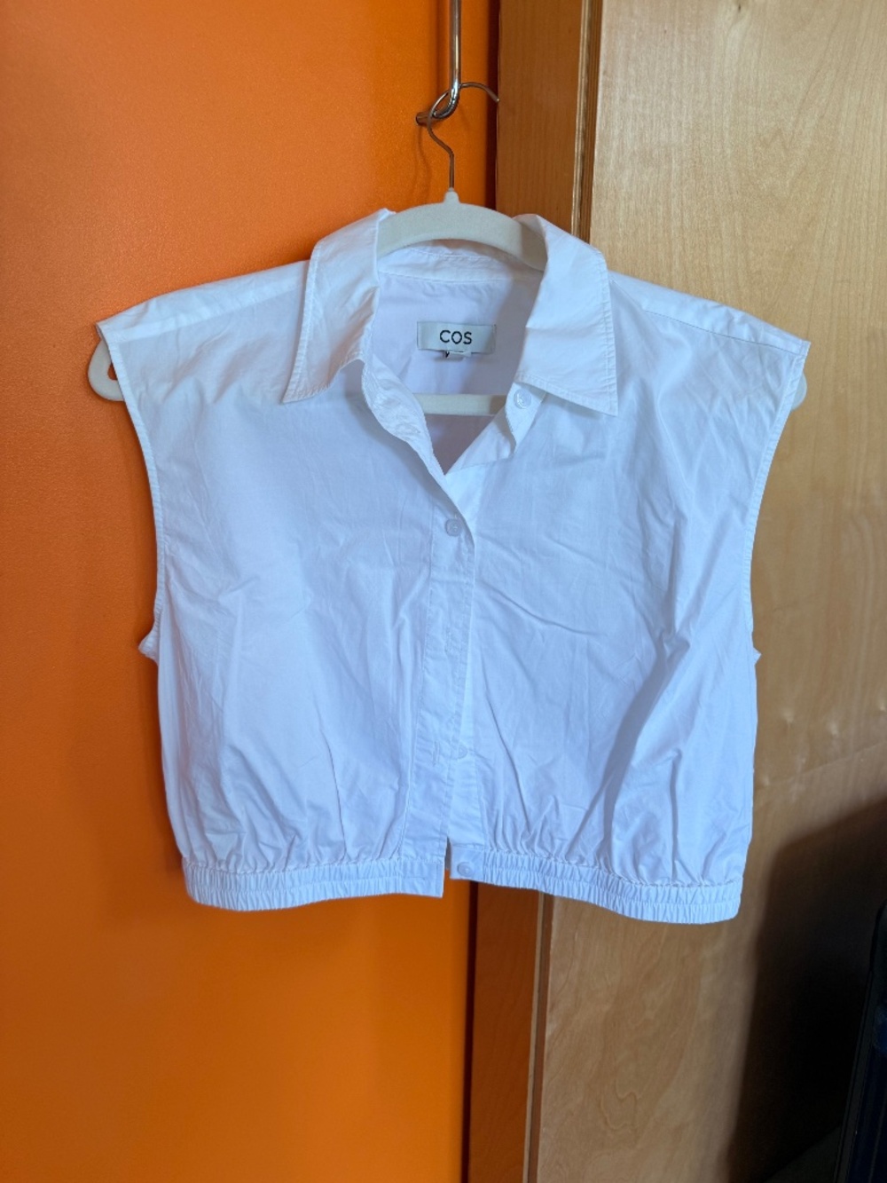 COS Sleeveless Crop Top Button Down